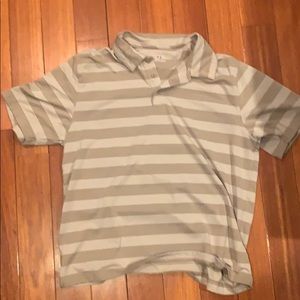 Large Light Brown Under Armour Golf Polo